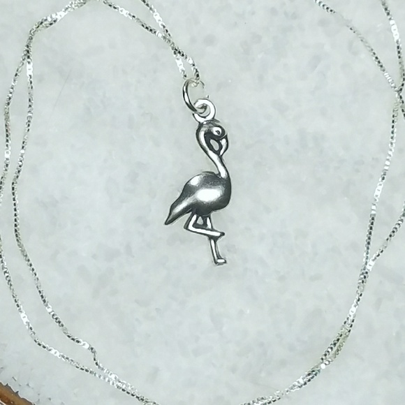Jewelry - *1 Left* Flamingo Sterling Silver Charm Necklace